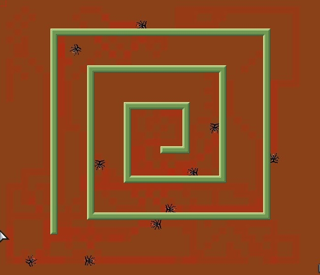 Screenshot of ant simulation
